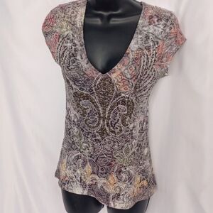 Exousia X T shirt, studded, rhinestones